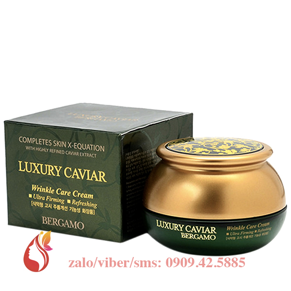 Kem chống lão hóa Bergamo Luxury Caviar Wrinkle Care Cream (XANH)
