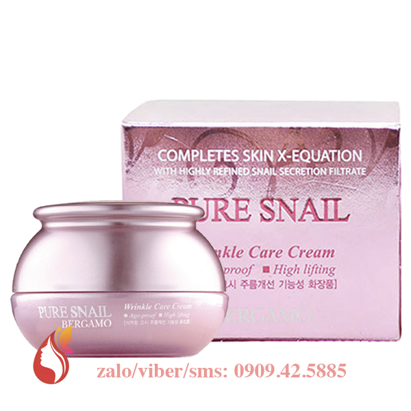 Kem dưỡng da chống nhăn Bergamo Coenzyme Snail Wrinkle Care Cream 50g