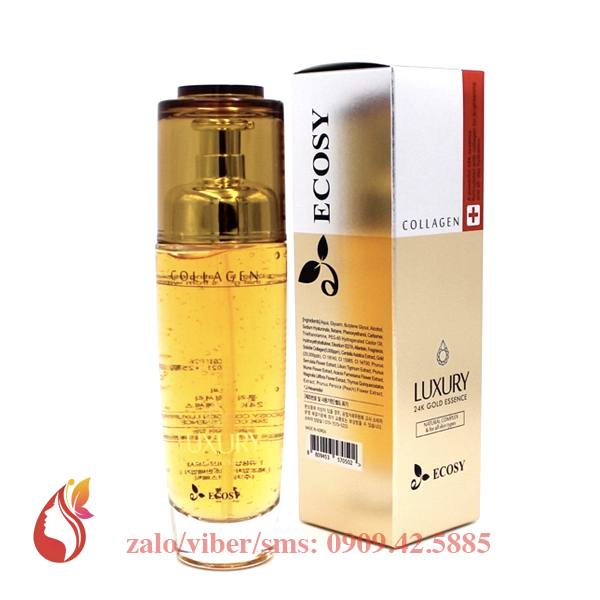 Tinh chất dưỡng da lão hóa - Ecosy collagen Luxury 24K Gold Essence.