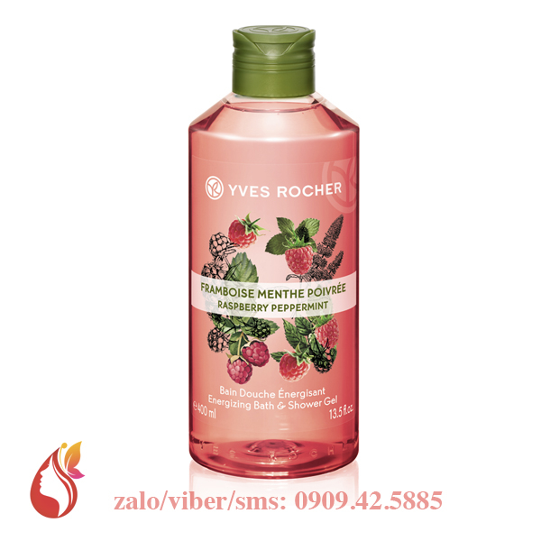 Gel tắm mâm xôi đỏ và lá bạc hà Energizing Bath And Shower Gel Raspberry Peppermint