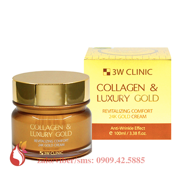 Kem Dưỡng 3W Clinic Collagen & Luxury 24K Gold 100ml